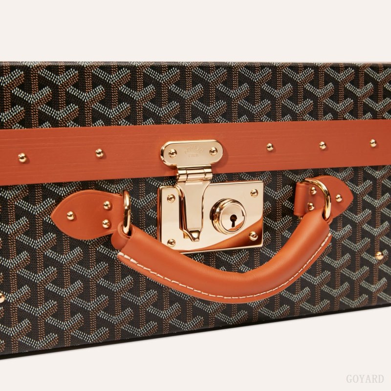 Goyard GRAND HÔTEL 60 CASE Valiz Siyah Kahverengi | GY-MCW6871