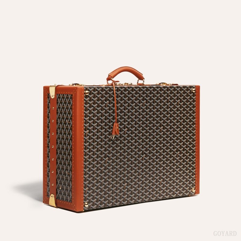 Goyard GRAND HÔTEL 60 CASE Valiz Siyah Kahverengi | GY-MCW6871