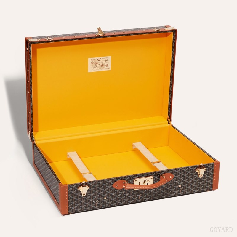 Goyard GRAND HÔTEL 65 CASE Valiz Siyah Kahverengi | GY-HHJ7558