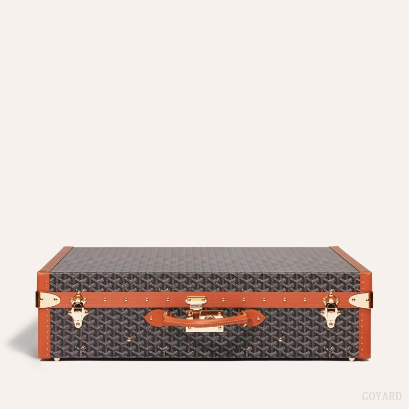 Goyard GRAND HÔTEL 70 CASE Valiz Siyah Kahverengi | GY-QLQ2672
