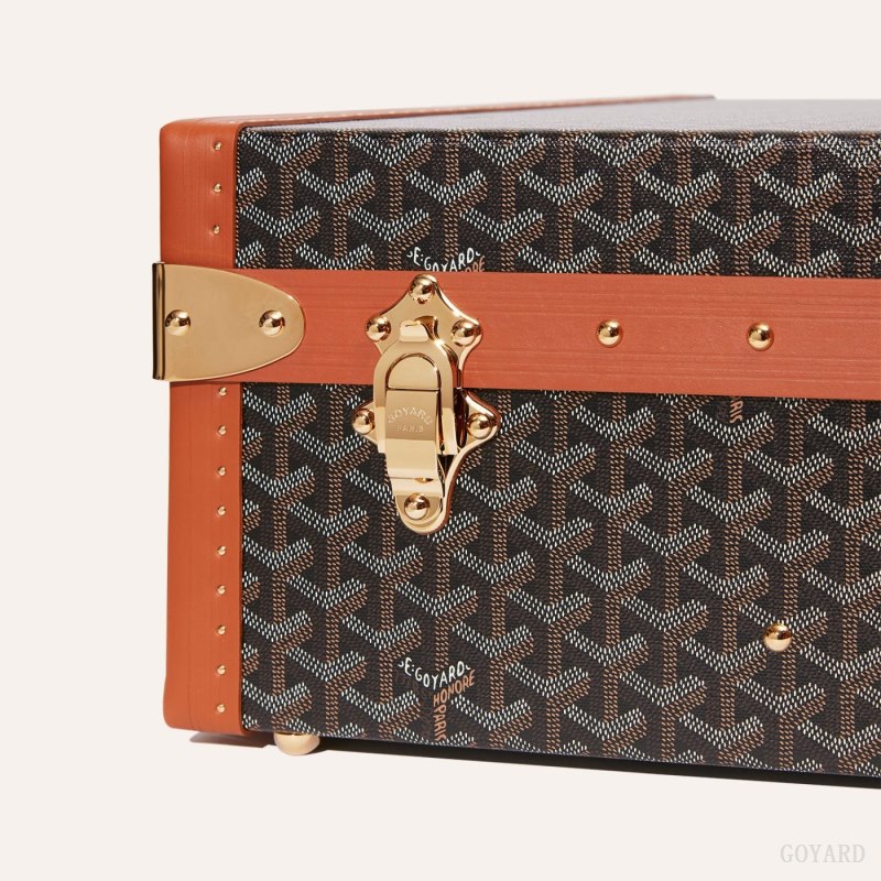Goyard GRAND HÔTEL 70 CASE Valiz Siyah Kahverengi | GY-QLQ2672