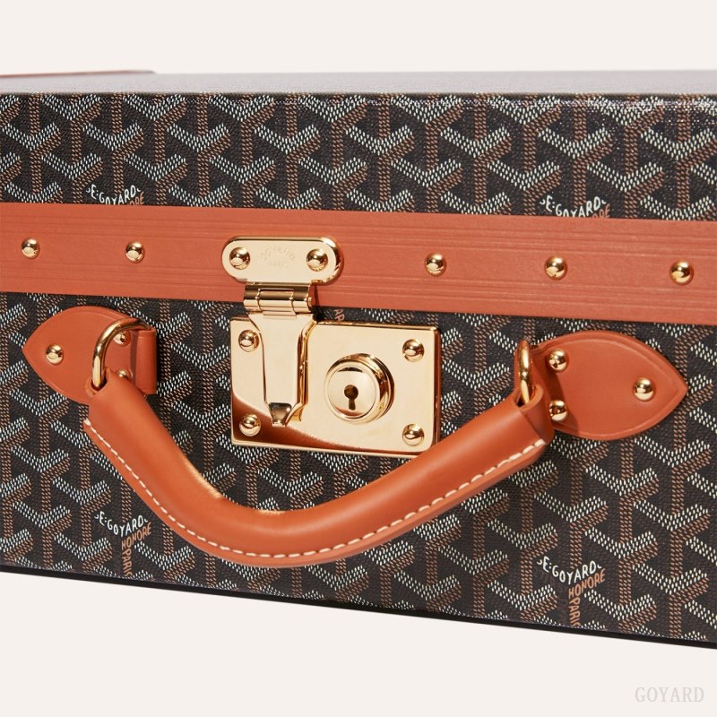 Goyard GRAND HÔTEL 70 CASE Valiz Siyah Kahverengi | GY-QLQ2672