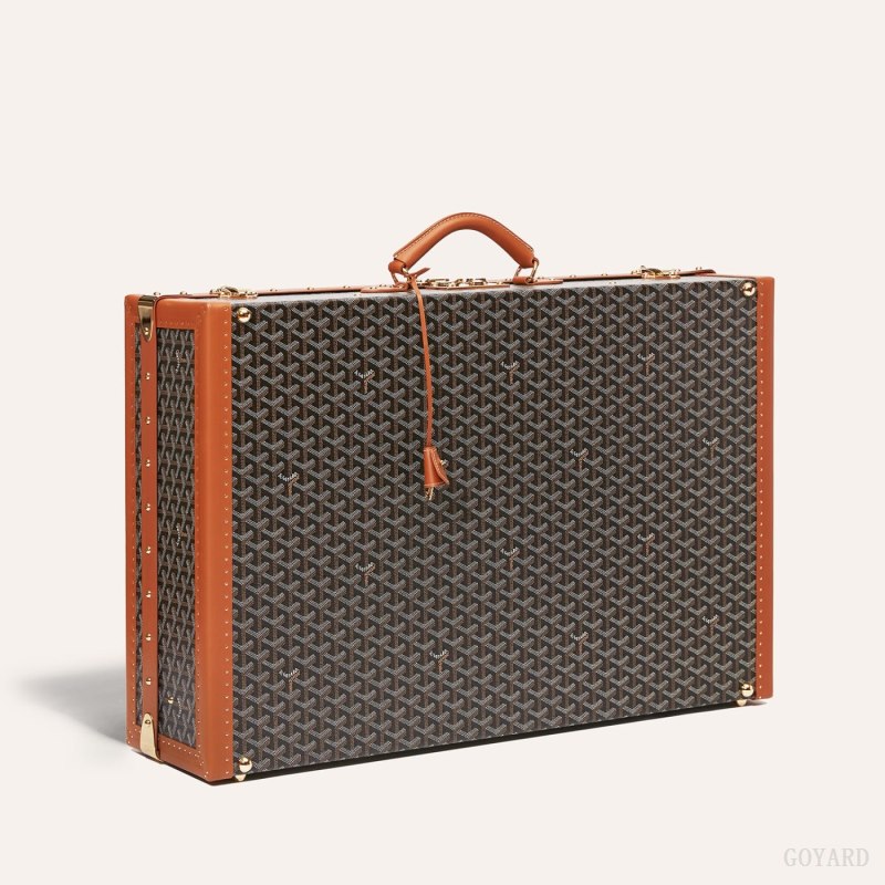 Goyard GRAND HÔTEL 70 CASE Valiz Siyah Kahverengi | GY-QLQ2672