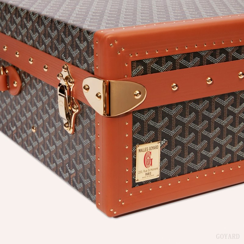 Goyard GRAND HÔTEL 80 CASE Valiz Siyah Kahverengi | GY-TNP7223