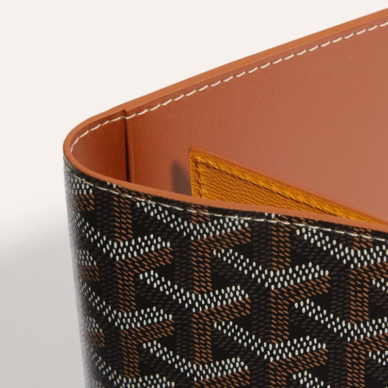 Goyard GRENELLE PASSPORT COVER Pasaport Sahibi Siyah Kahverengi | GY-WBE3048