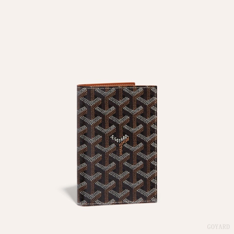 Goyard GRENELLE PASSPORT COVER Pasaport Sahibi Siyah Kahverengi | GY-WBE3048