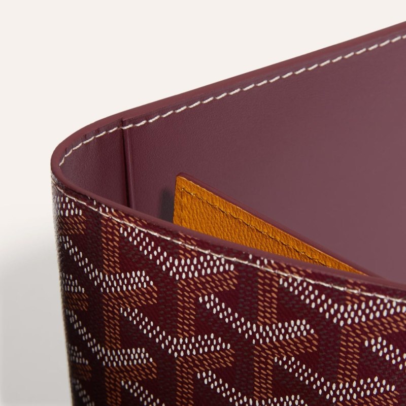 Goyard GRENELLE PASSPORT COVER Pasaport Sahibi Bordo | GY-BFU7504
