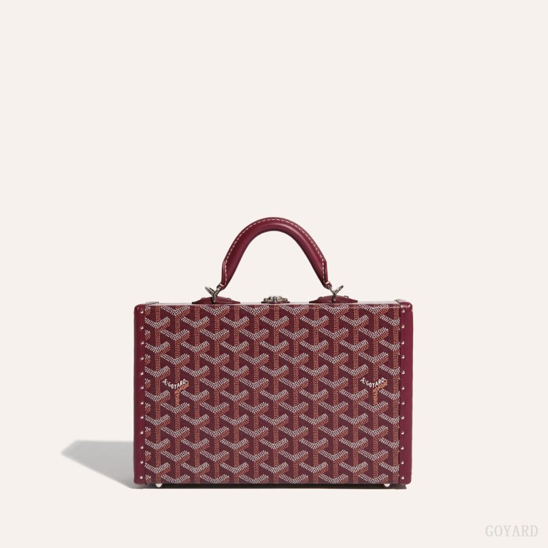 Goyard Grand Hôtel Trunk Bag Omuz Çantası Bordo | GY-QIE0220