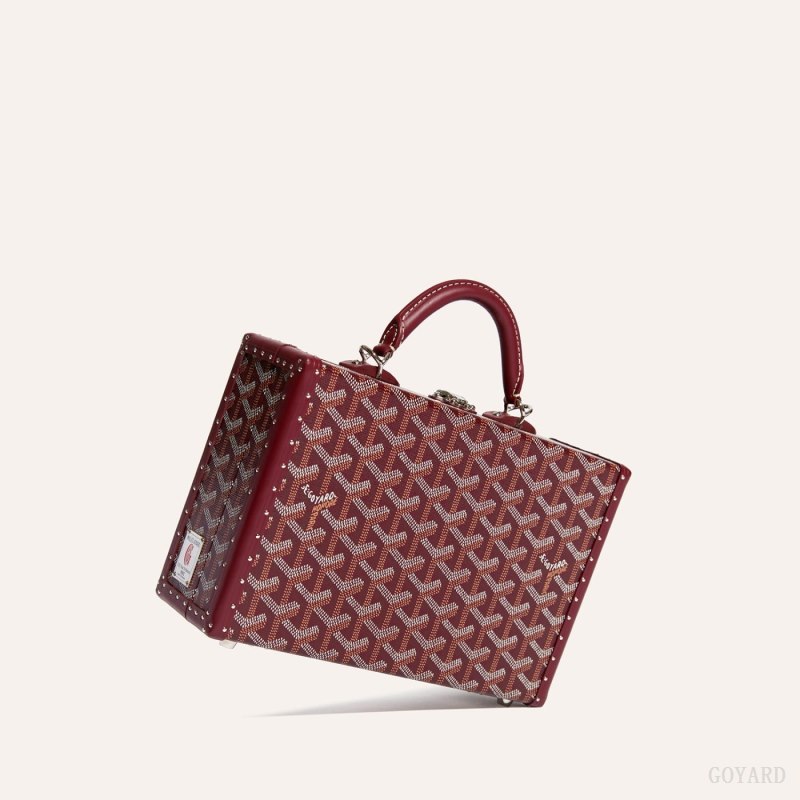 Goyard Grand Hôtel Trunk Bag Omuz Çantası Bordo | GY-QIE0220