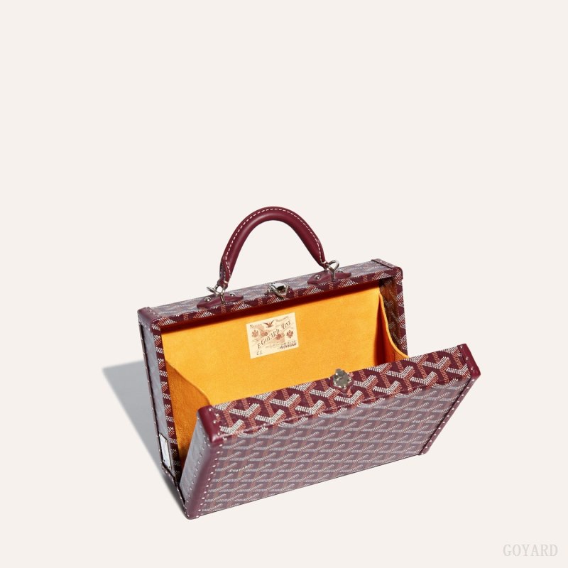 Goyard Grand Hôtel Trunk Bag Omuz Çantası Bordo | GY-QIE0220