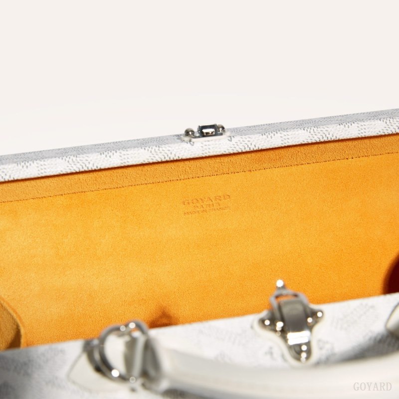 Goyard Grand Hôtel Trunk Bag Omuz Çantası Beyaz | GY-ETV2150