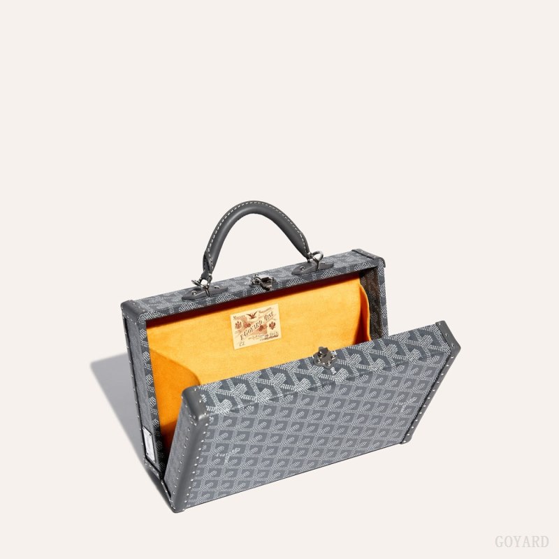 Goyard Grand Hôtel Trunk Bag Omuz Çantası Gri | GY-SZV8739