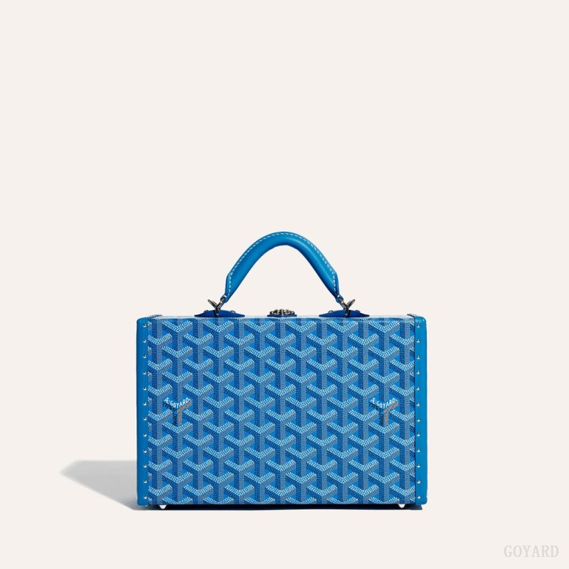 Goyard Grand Hôtel Trunk Bag Omuz Çantası Mavi | GY-PXT1027