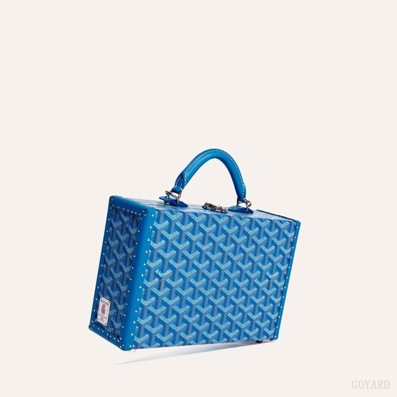 Goyard Grand Hôtel Trunk Bag Omuz Çantası Mavi | GY-PXT1027