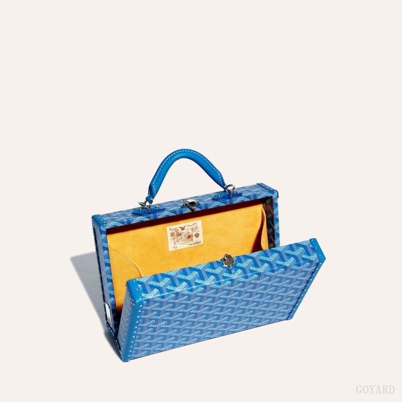 Goyard Grand Hôtel Trunk Bag Omuz Çantası Mavi | GY-PXT1027