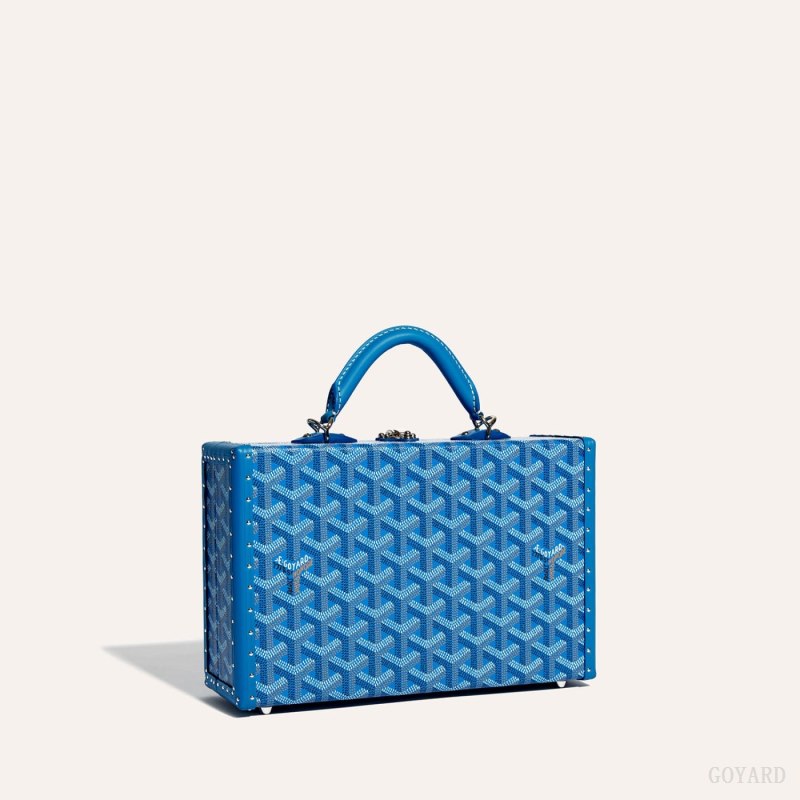 Goyard Grand Hôtel Trunk Bag Omuz Çantası Mavi | GY-PXT1027