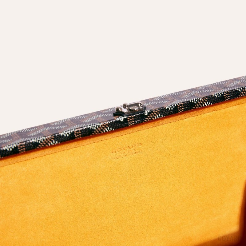 Goyard Grand Hôtel Trunk Bag Omuz Çantası Siyah | GY-NED3045