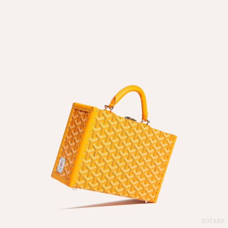Goyard Grand Hôtel Trunk Bag Omuz Çantası Sarı | GY-DNP2242