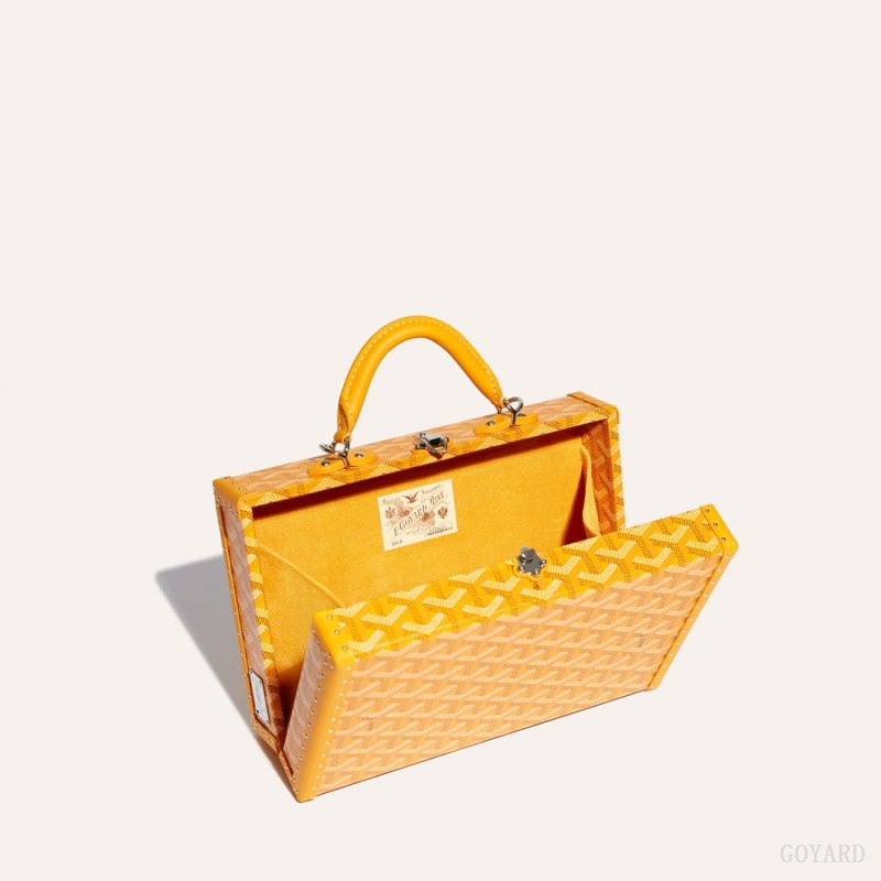 Goyard Grand Hôtel Trunk Bag Omuz Çantası Sarı | GY-DNP2242