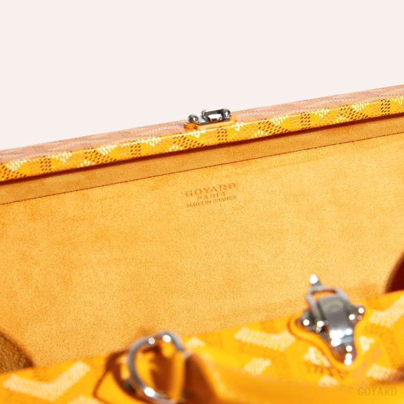 Goyard Grand Hôtel Trunk Bag Omuz Çantası Sarı | GY-DNP2242
