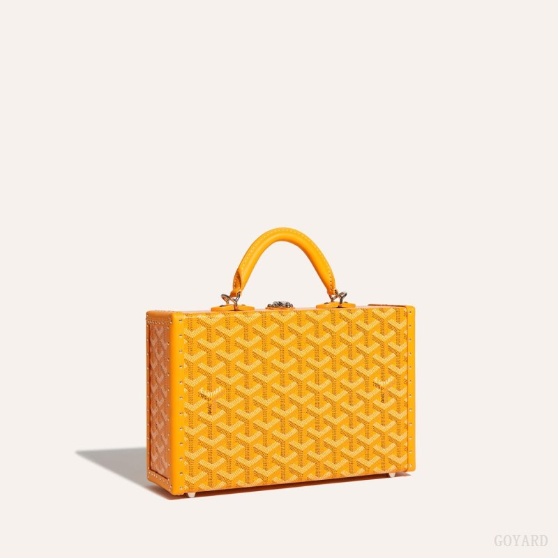 Goyard Grand Hôtel Trunk Bag Omuz Çantası Sarı | GY-DNP2242