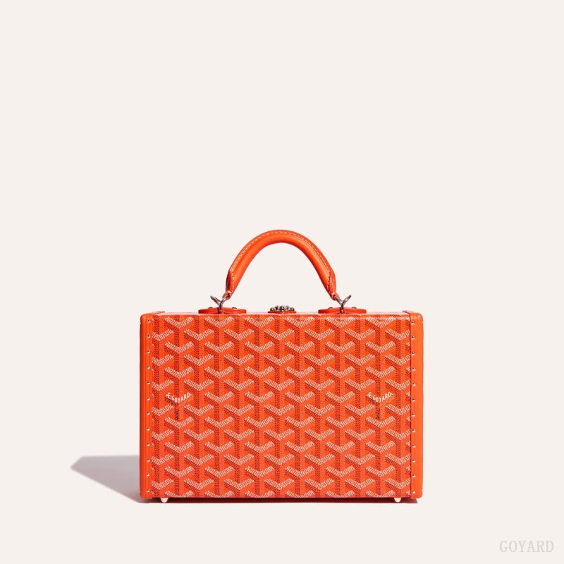 Goyard Grand Hôtel Trunk Bag Omuz Çantası Turuncu | GY-NZC4295