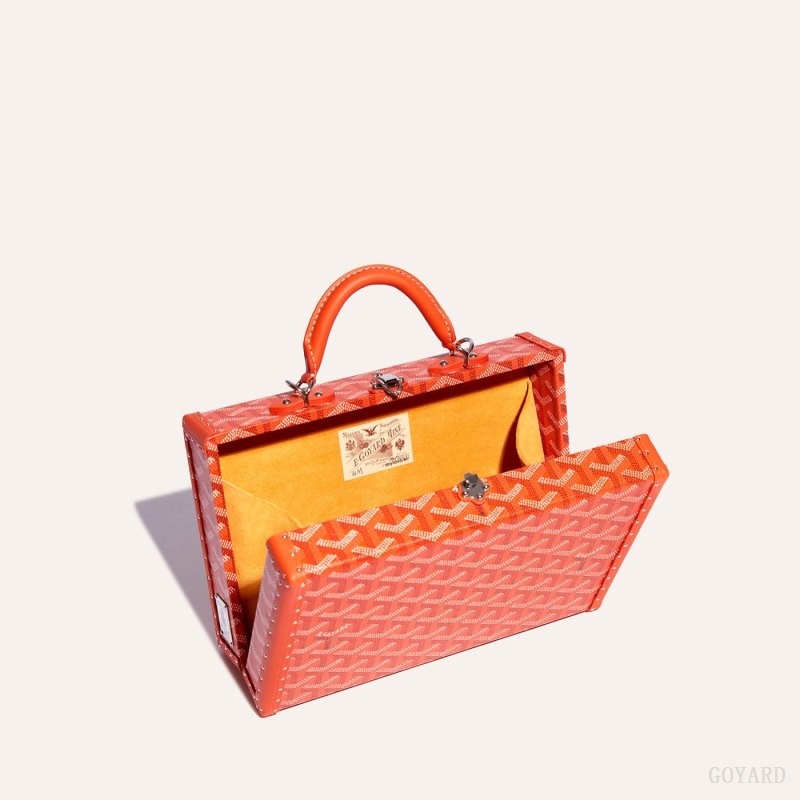 Goyard Grand Hôtel Trunk Bag Omuz Çantası Turuncu | GY-NZC4295