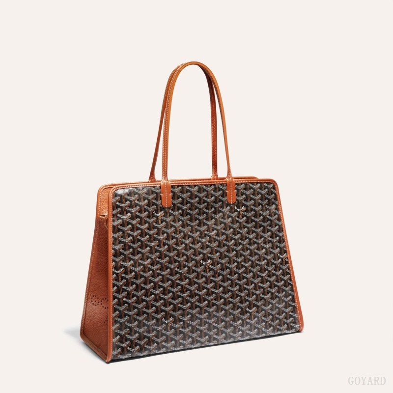 Goyard HARDY PM BAG Tote Çanta Siyah Kahverengi | GY-LYP5459