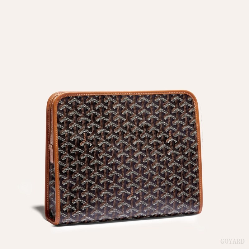 Goyard JOUVENCE GM TOILET BAG Aksesuar Siyah Kahverengi | GY-CZE4281