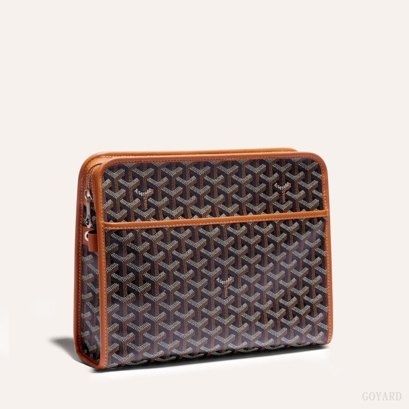 Goyard JOUVENCE GM TOILET BAG Aksesuar Siyah Kahverengi | GY-CZE4281