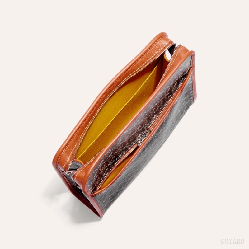 Goyard JOUVENCE MM TOILET BAG Aksesuar Siyah Kahverengi | GY-XQG3925