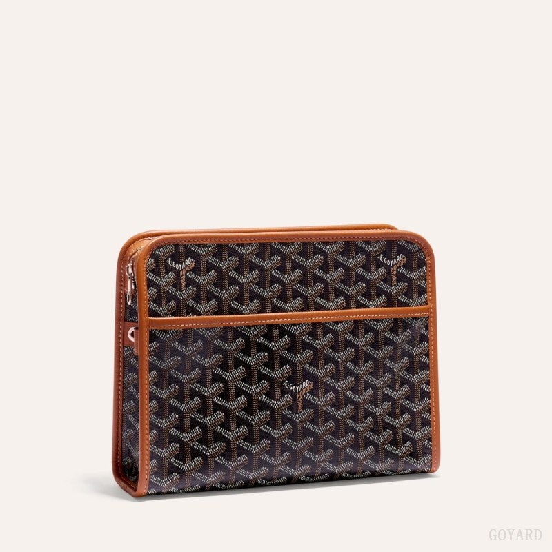 Goyard JOUVENCE MM TOILET BAG Aksesuar Siyah Kahverengi | GY-XQG3925