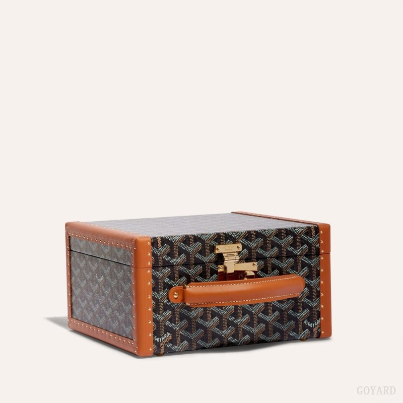 Goyard JOUX 6 WATCH CASE Boxes Siyah Kahverengi | GY-LHT5581