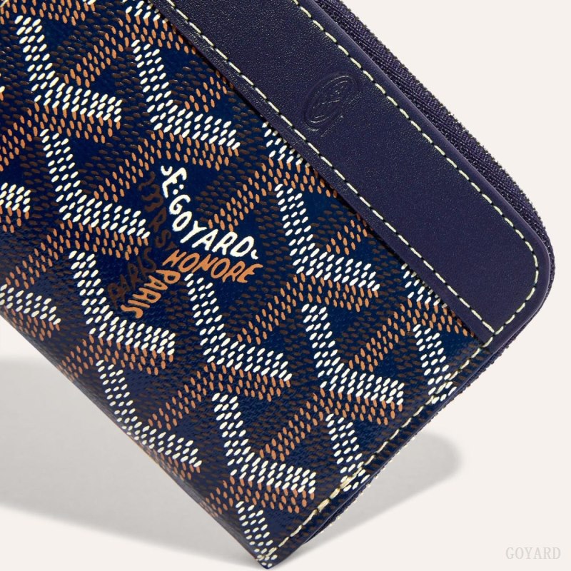 Goyard MATIGNON MINI WALLET Cüzdan Lacivert Mavi | GY-RMT0765