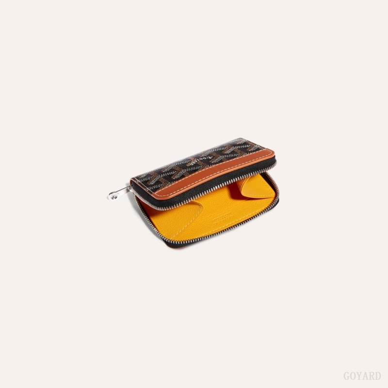 Goyard MATIGNON MINI WALLET Cüzdan Siyah Kahverengi | GY-DQF6384