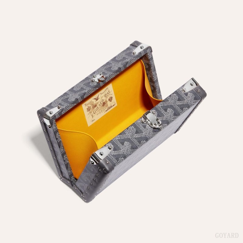 Goyard MINAUDIÈRE TRUNK BAG Mini Çanta Gri | GY-XIC6400