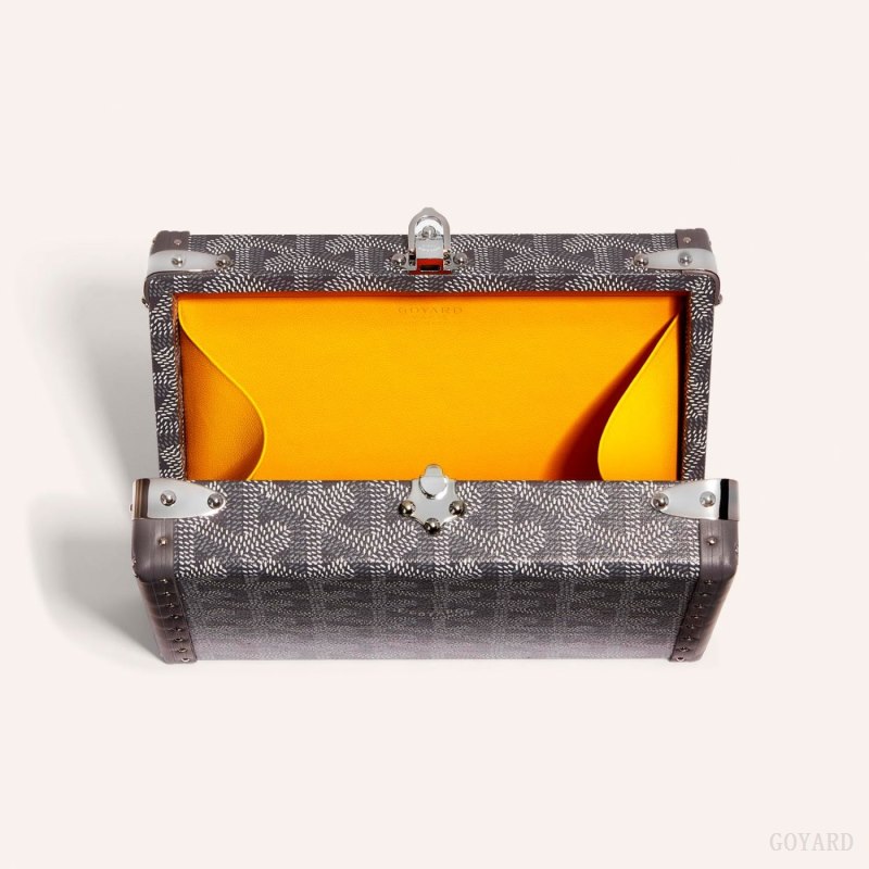 Goyard MINAUDIÈRE TRUNK BAG Mini Çanta Gri | GY-XIC6400
