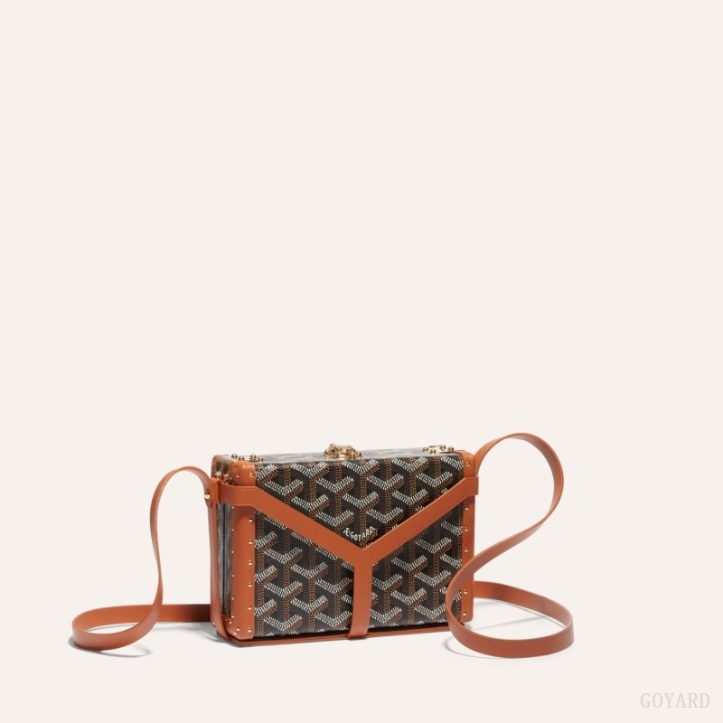 Goyard MINAUDIÈRE TRUNK BAG Mini Çanta Siyah Kahverengi | GY-EJH7828
