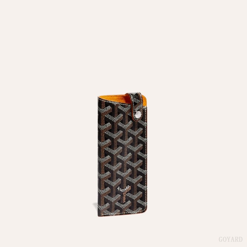 Goyard MONTMARTRE PM GLASSES CASE Vaka Çantası Siyah Kahverengi | GY-NCE8227