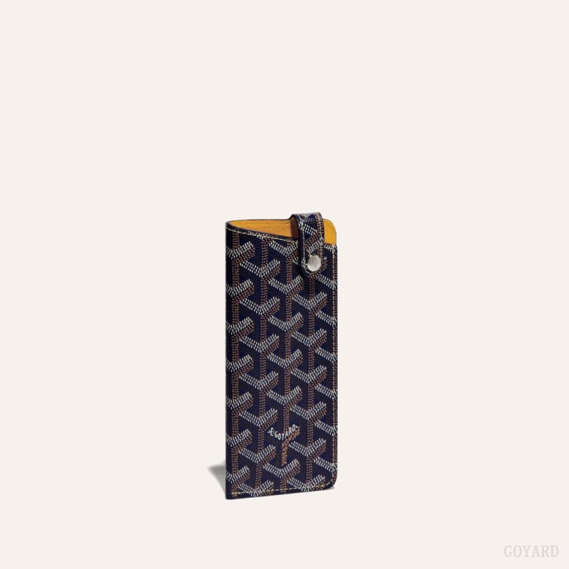 Goyard MONTMARTRE PM GLASSES CASE Vaka Çantası Lacivert Mavi | GY-VUI1591