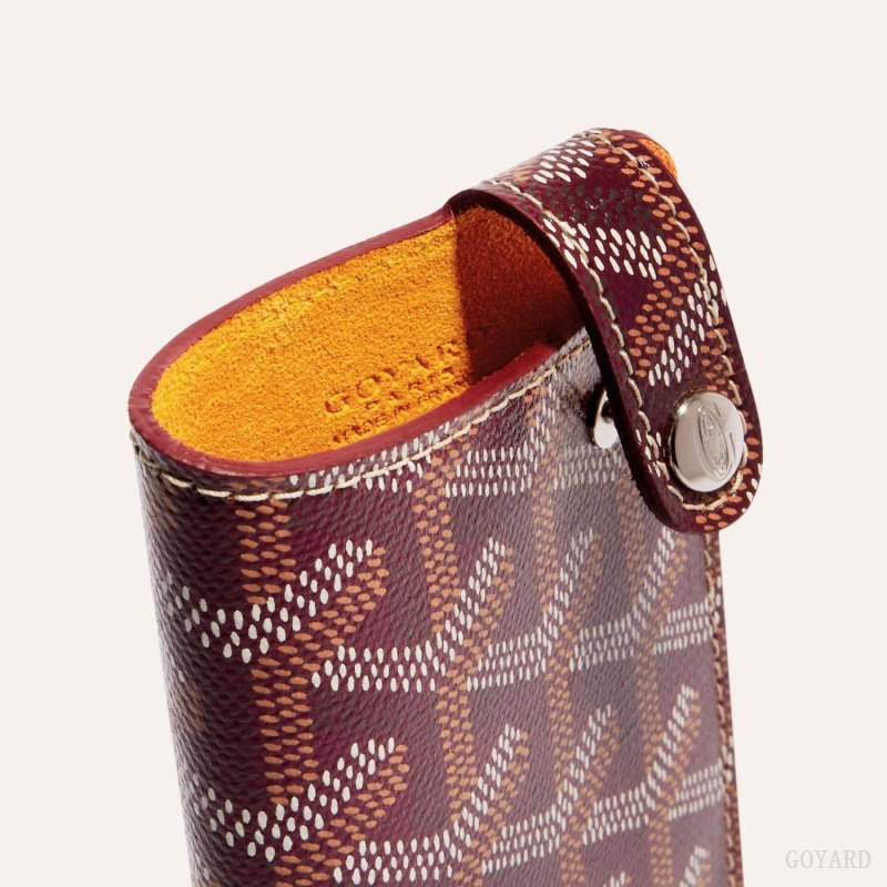 Goyard MONTMARTRE PM GLASSES CASE Vaka Çantası Bordo | GY-UQA9844