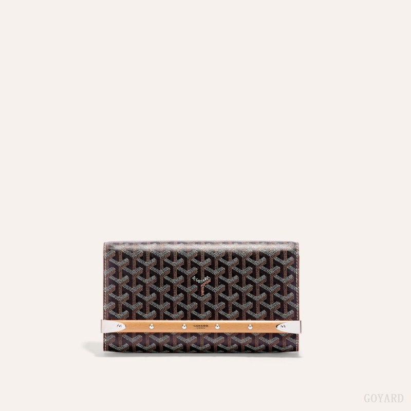 Goyard Monte-Carlo PM Clutch Çantası Siyah Kahverengi | GY-BVD9690