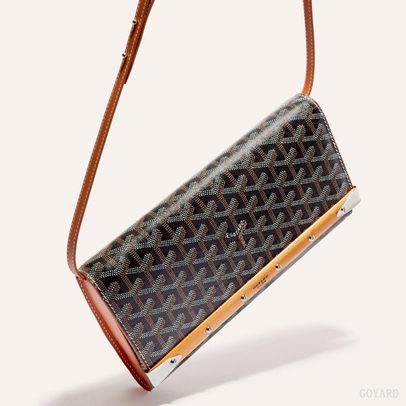 Goyard Monte-Carlo PM Clutch Çantası Siyah Kahverengi | GY-BVD9690