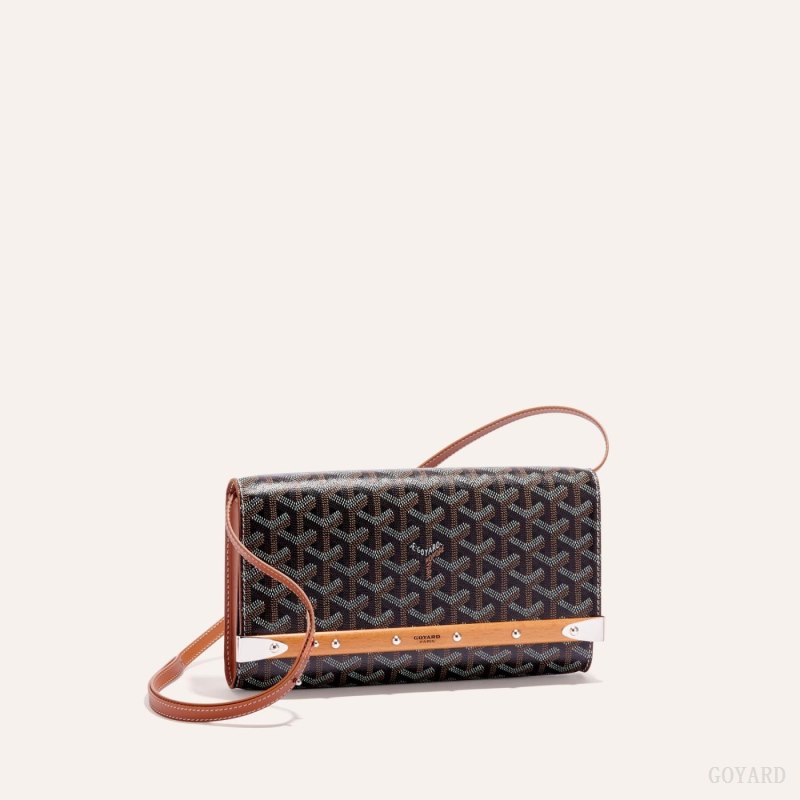Goyard Monte-Carlo PM Clutch Çantası Siyah Kahverengi | GY-BVD9690