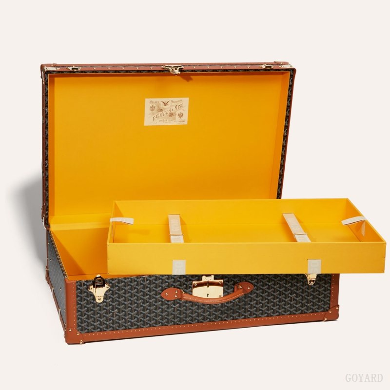 Goyard PALACE 80 SUITCASE Valiz Siyah Kahverengi | GY-PXO1681