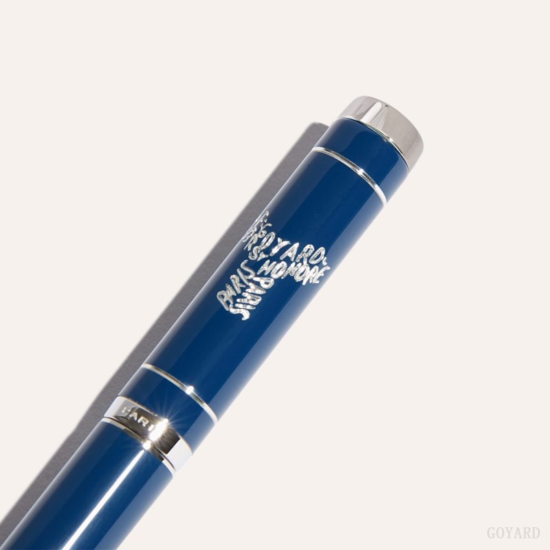 Goyard Rollerball Travel Pen Aksesuar Lacivert Mavi | GY-JCI5377