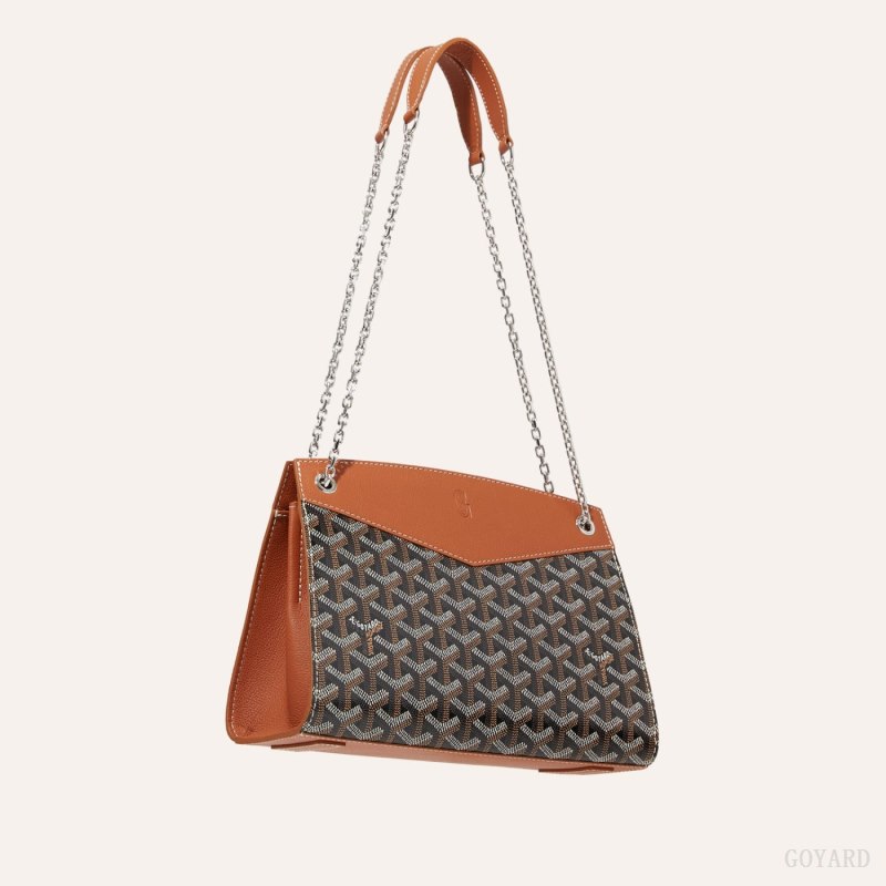 Goyard Rouette Structuré PM Bag Omuz Çantası Siyah Kahverengi | GY-RVN0974
