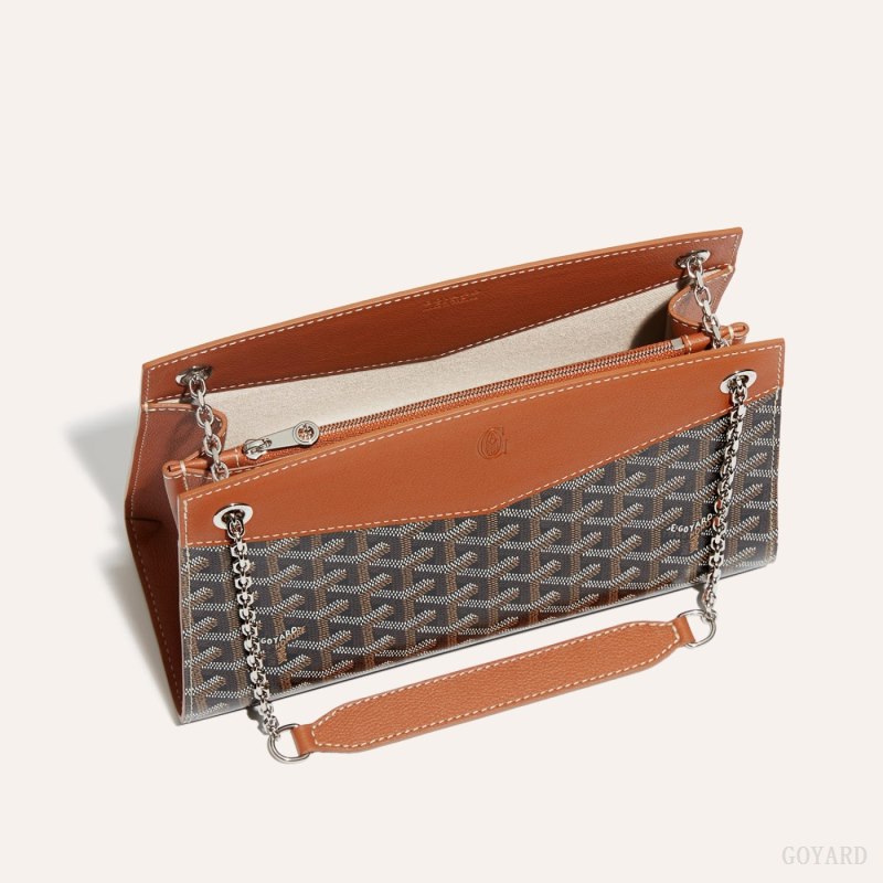 Goyard Rouette Structuré PM Bag Omuz Çantası Siyah Kahverengi | GY-RVN0974