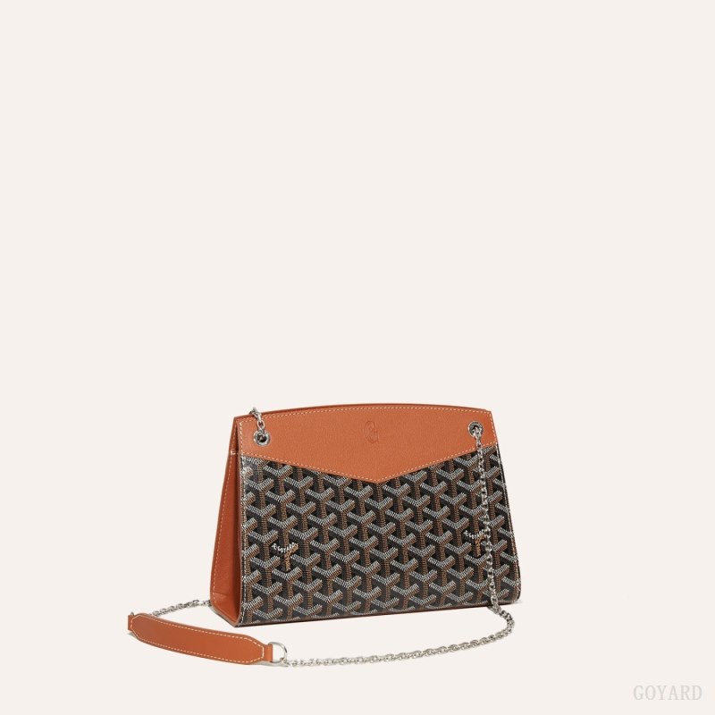 Goyard Rouette Structuré PM Bag Omuz Çantası Siyah Kahverengi | GY-RVN0974