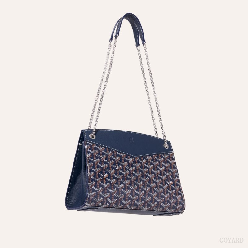 Goyard Rouette Structuré PM Bag Omuz Çantası Lacivert Mavi | GY-FCC8866